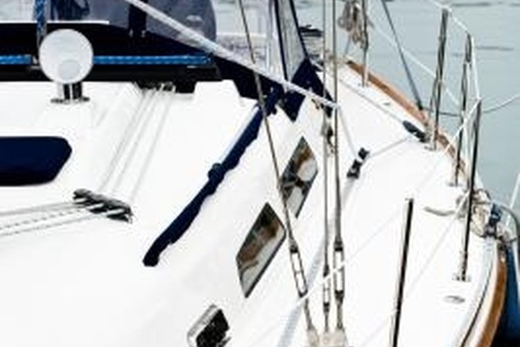 Jupiterimages/Photos.com/Getty Images A gelcoat covered yacht that can be painted.