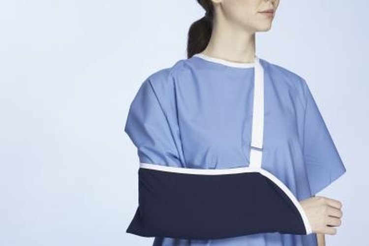 Arm slings help reduce pain in the upper extremity.