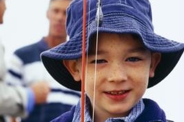 Creatas/Creatas/Getty Images Closed faced reels are easy for young fishermen to use.
