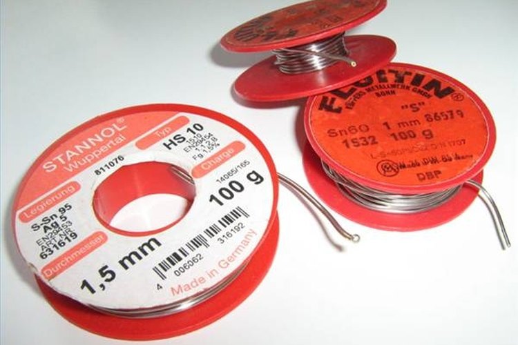 Spools of solder. Photo by