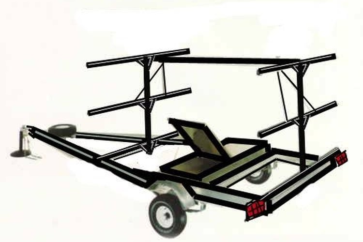 Tom King Completed 6 canoe trailer