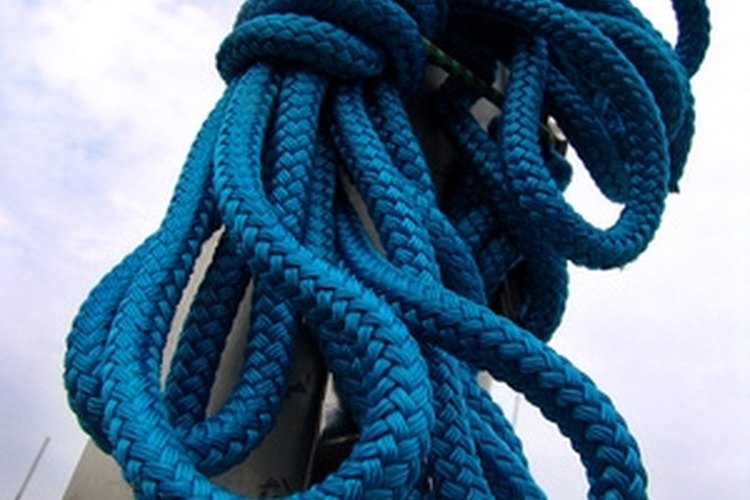 boat rope on pole image by Joy Fera from Fotolia.com You may wish to paint your boat rope blue, or another bright color.