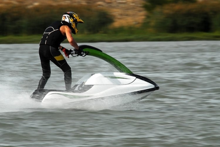 jet ski, image by razorconcept from Fotolia.com Change the oil on your jet ski regularly to maintain performance.