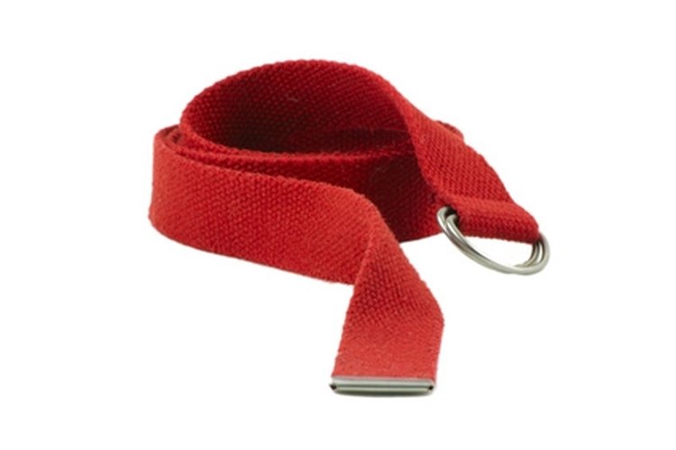 red belt image by leafy from Fotolia.com D-ring straps fasten quickly and snugly.