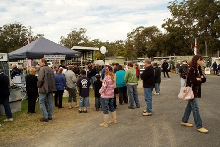 camping show 3 image by mdb from Fotolia.com E-Z Up canopies are great for events that require instant shelter with no hassle.
