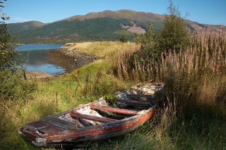 the old boat image by Louise McGilviray from Fotolia.com Check the water inlets for obstructions if you're using the outboard in weed-strewn water.
