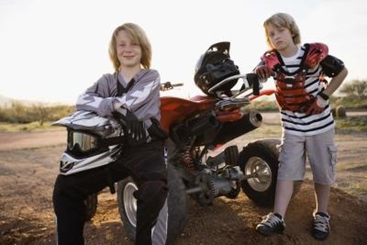 Jupiterimages/Brand X Pictures/Getty Images Children should not ride ATVs that are more powerful than they can easily control.