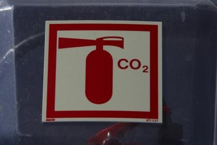 Hemera Technologies/AbleStock.com/Getty Images CO2 has a number of common uses, including its use as a residue-free fire extinguisher.