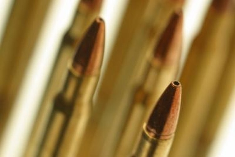 NA/Photos.com/Getty Images The diameter of the round usually reveals its caliber.