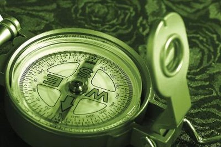 Photos.com/Photos.com/Getty Images A compass shows both your direction of travel and where you have come from.
