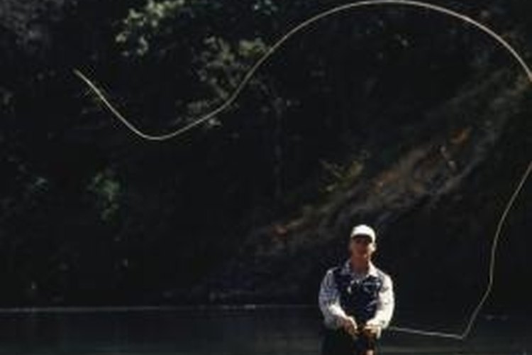 Photodisc/Photodisc/Getty Images Use a no-knot eyelet to connects your fly line to your leader.