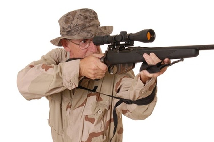 old soldier 14 image by Paul Moore from Fotolia.com Get your scopes properly adjusted to make your shot count.