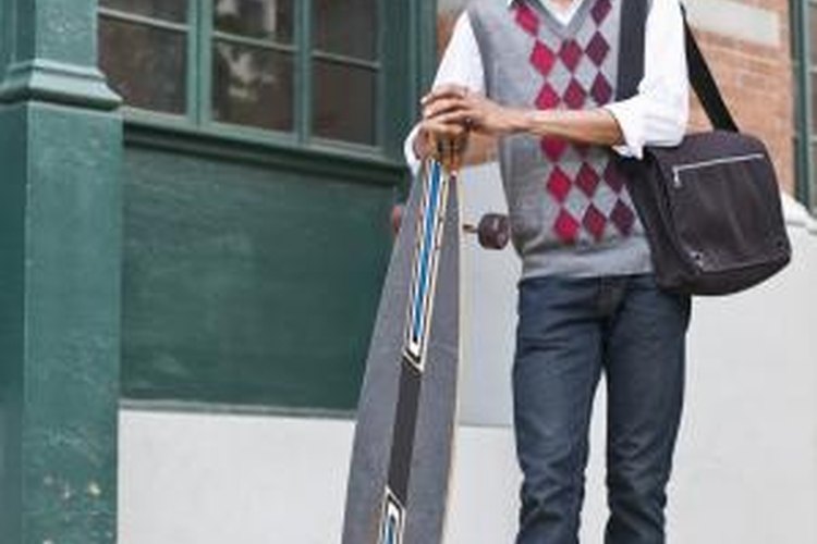 Aidon/Photodisc/Getty Images Longboards are typically much longer than a normal skateboard.