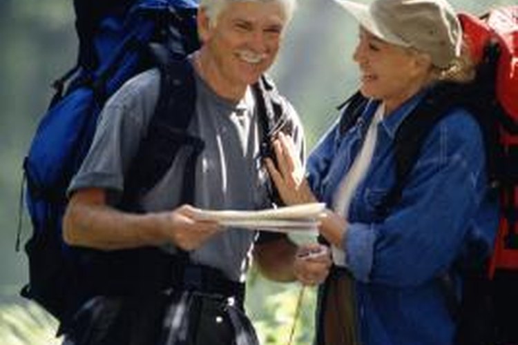 Jupiterimages/liquidlibrary/Getty Images An external frame backpack is best for carrying heavy loads on well-established trails.