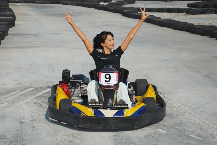 claudiu nicolae paizan/iStock/Getty Images Win the race by running with the properly sized go kart tires.