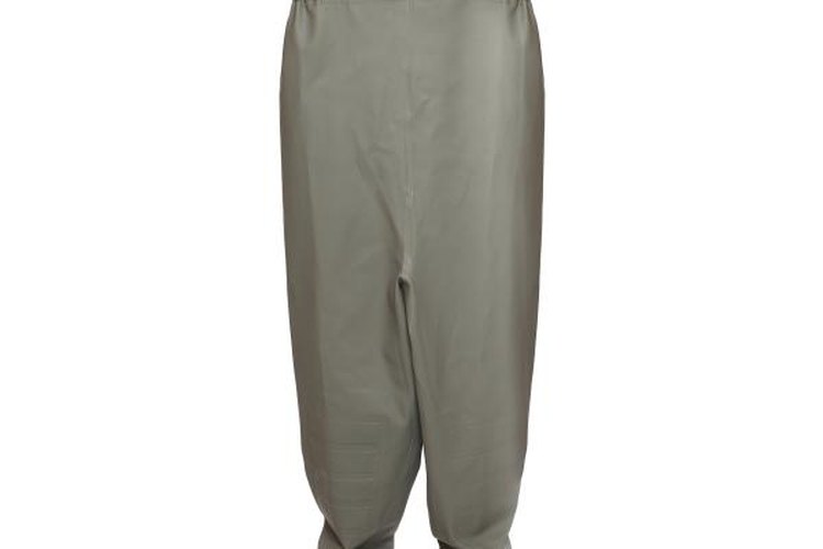 abadonian/iStock/Getty Images Hang your waders upside down, by the boots, to ensure they stay dry.