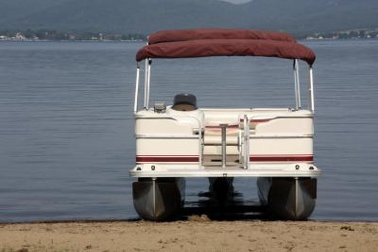 Ju-Lee/iStock/Getty Images Pontoon boats usually have two or three separate pontoons, which keep them afloat.
