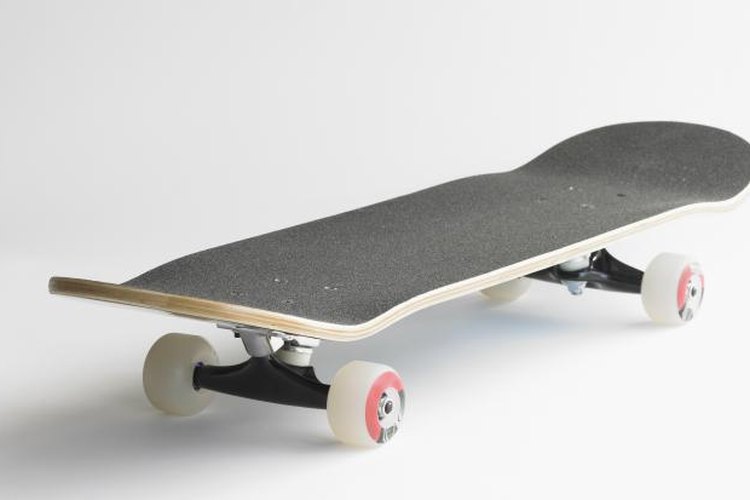 Howard Shooter/Dorling Kindersley RF/Getty Images The bend on both ends of a skateboard deck is traditional.