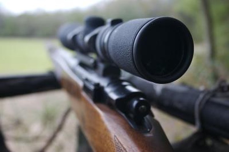 GreenPeasProductions/iStock/Getty Images Close-up of rifle scope.