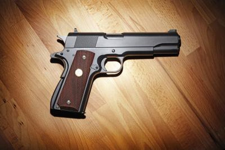 Anatoly Vartanov/iStock/Getty Images Colt semi-automatic M1911 Mark IV Series 80
