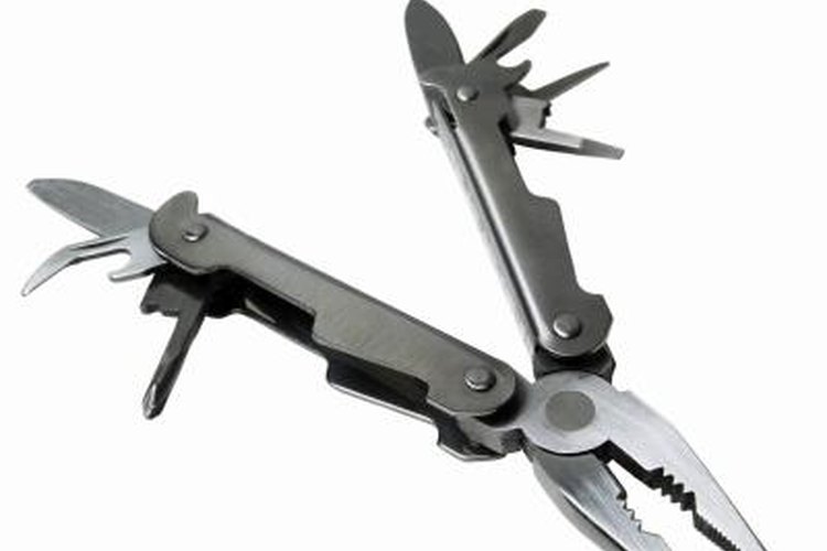 Stockbyte/Stockbyte/Getty Images Multi-tools typically feature blades, tools and grips.
