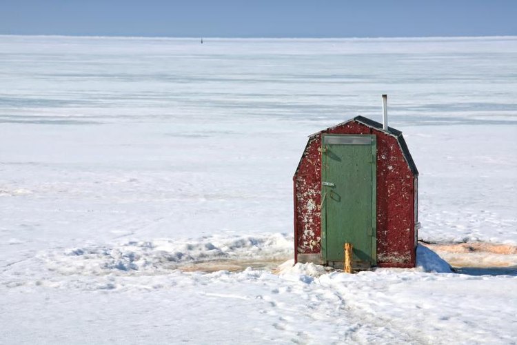 onepony/iStock/Getty Images You can consider adapting a pre-existing structure when designing an ice shack.