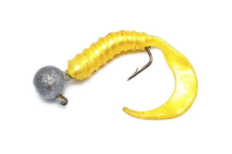 Petr Malyshev/iStock/Getty Images Jigs rigged with curly-tail grubs are effective for catching saugeye.