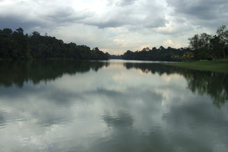 View across the reservoir image by dorsph from Fotolia.com A few of New Jersey reservoirs allow swimming