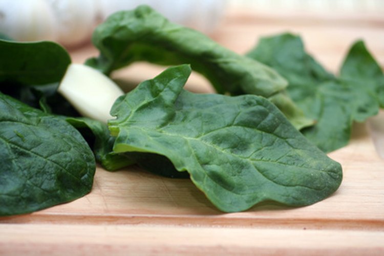La espinaca y otros vegetales de color verde oscuro contienen altos niveles de calcio.