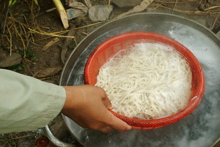 Los fideos chinos son bajos en calorías.
