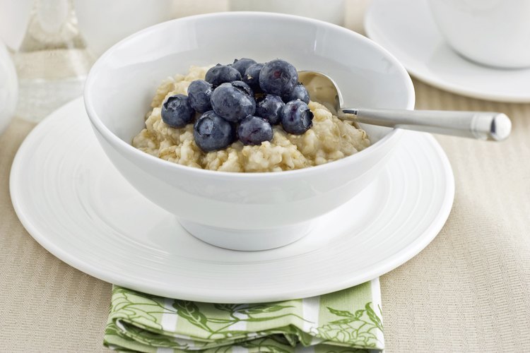 Avena con arándanos