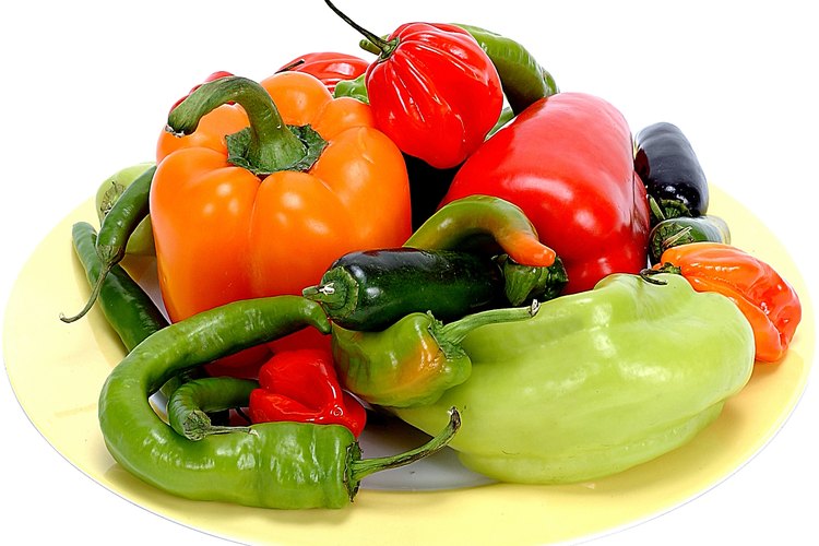Los pimientos oscilan desde dulces y suaves a habaneros extra picantes.