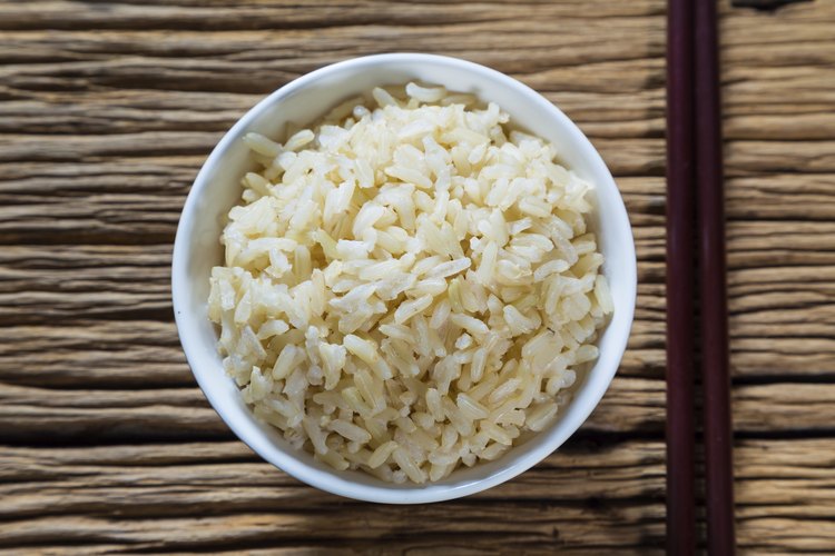 Arroz integral al vapor.