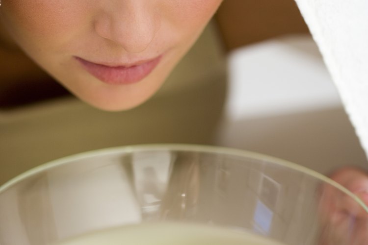 A sinus therapy bowl helps cure an infection.