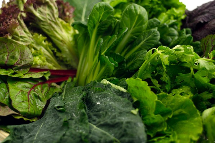 Los vegetales con hojas verdes son una fuente natural alta en magnesio.
