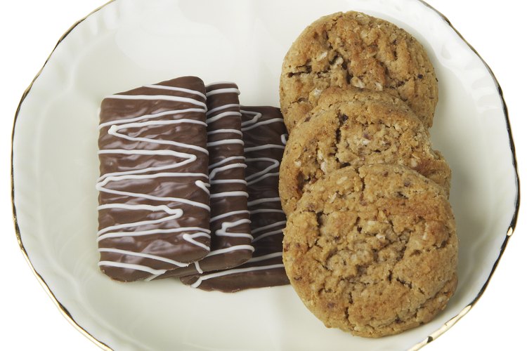 Mezclas de galletas en un frasco.