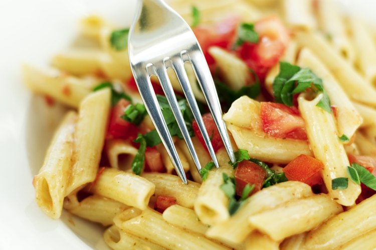 Un plato de pasta.
