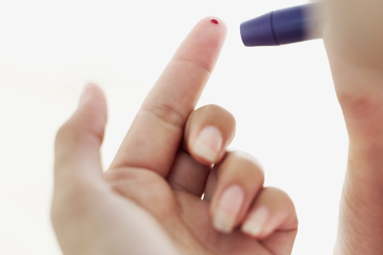 Prueba de azúcar en sangre.