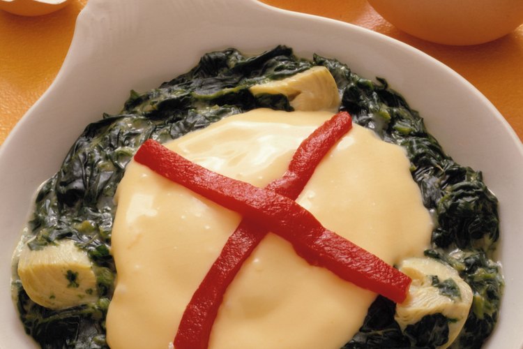 La espinaca en un plato complementario saludable.