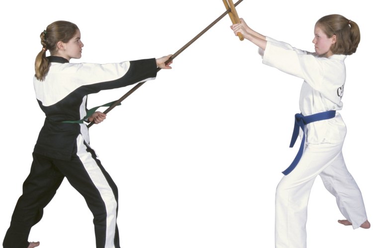 Una vara bo es una de las armas tradicionales en las artes marciales.