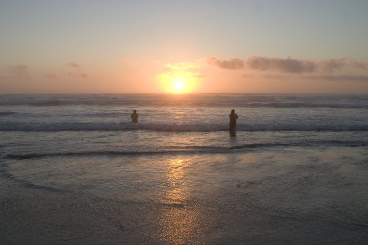 Norvin Knight/iStock/Getty Images Surf fishing on the coast