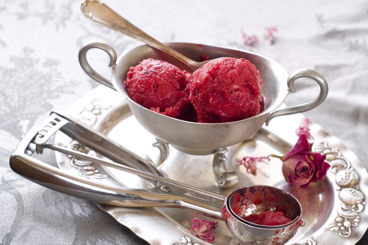 Sorbete de frutilla.