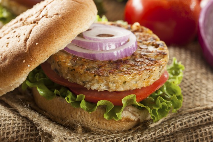 Hamburguesa de frijol negro.