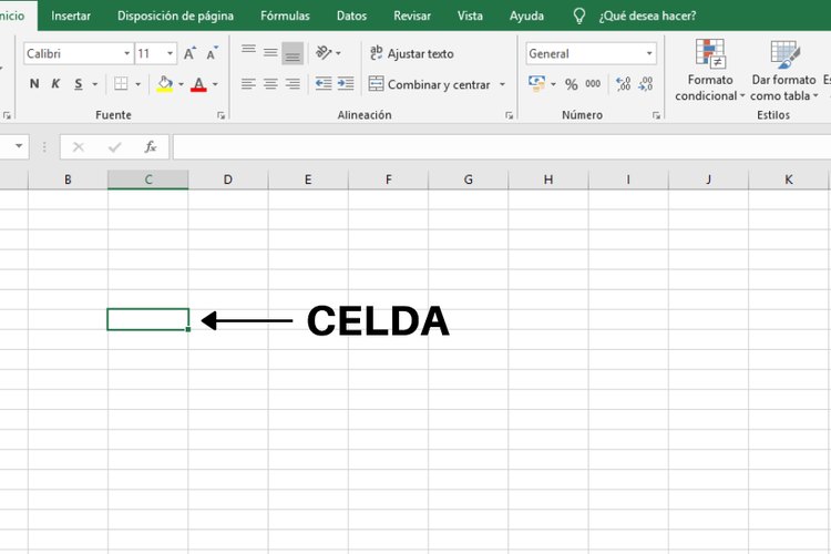 Definición de una celda en una hoja de cálculo de Excel