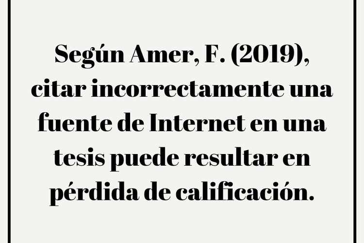 Cómo citar las fuentes de Internet en una tesis