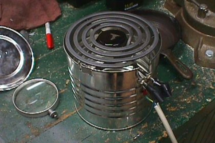 The coffee can stove is easy to make and effective.