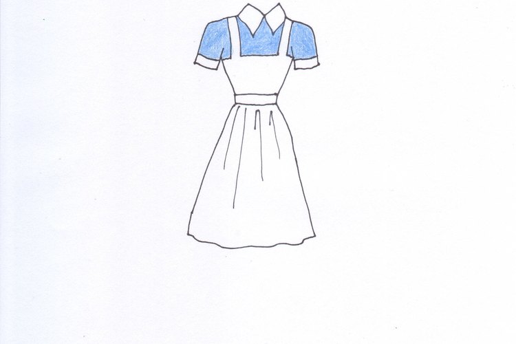 Uniforme y gorra de enfermera.