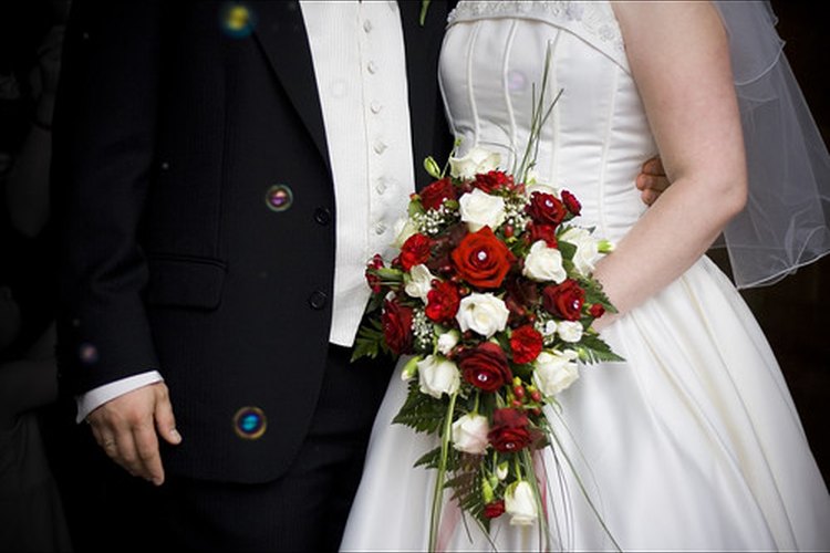 Un vestido de novia de línea princesa.