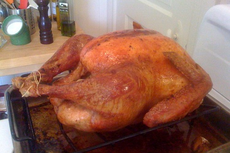 Pavo cocinado en un horno de convección.