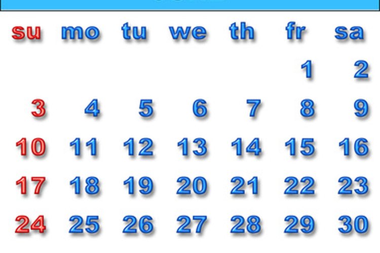Un calendario te ayudará a determinar la cantidad prorrateada.
